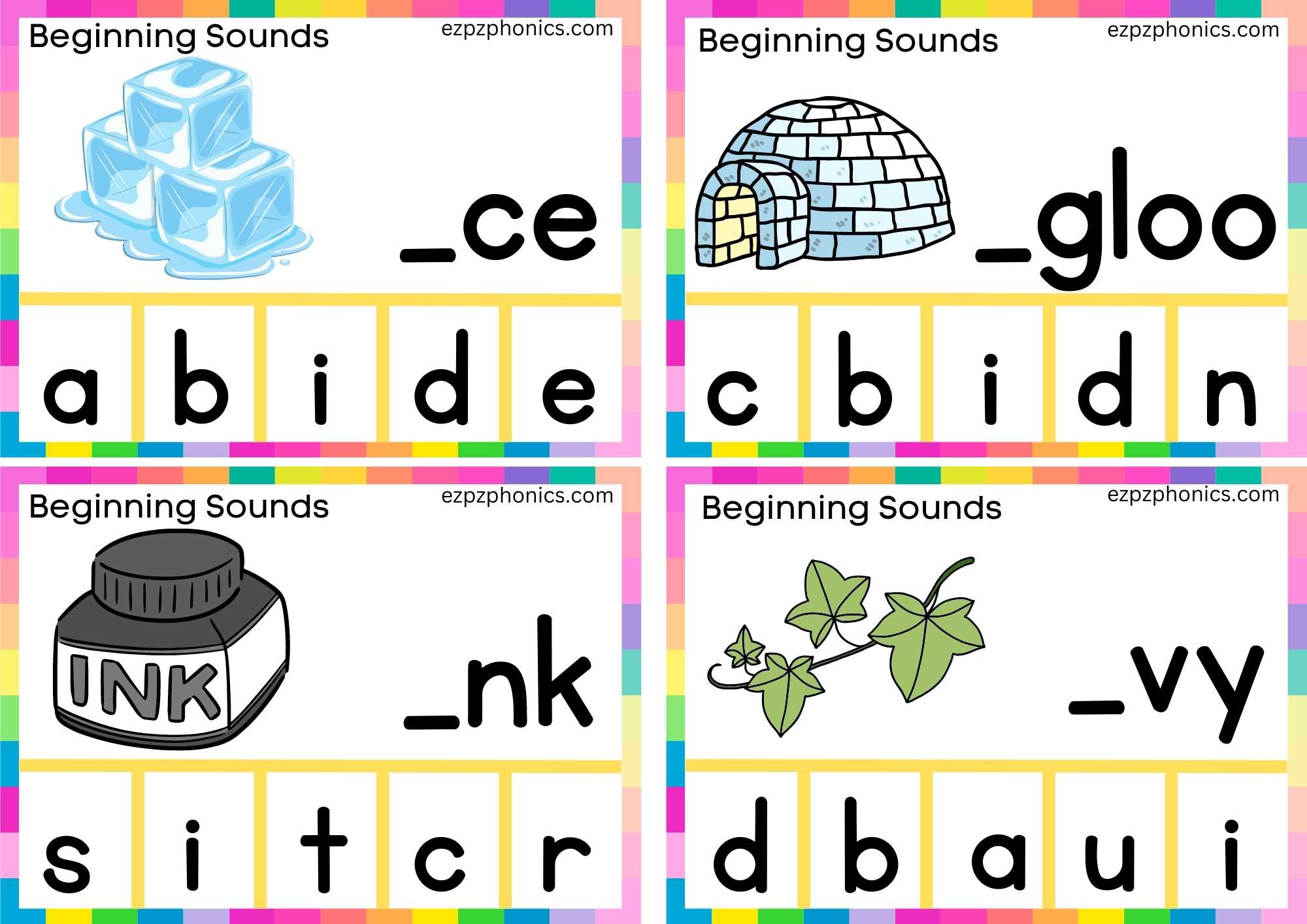 Letter I Finish The Word And Clip The Correct Letter